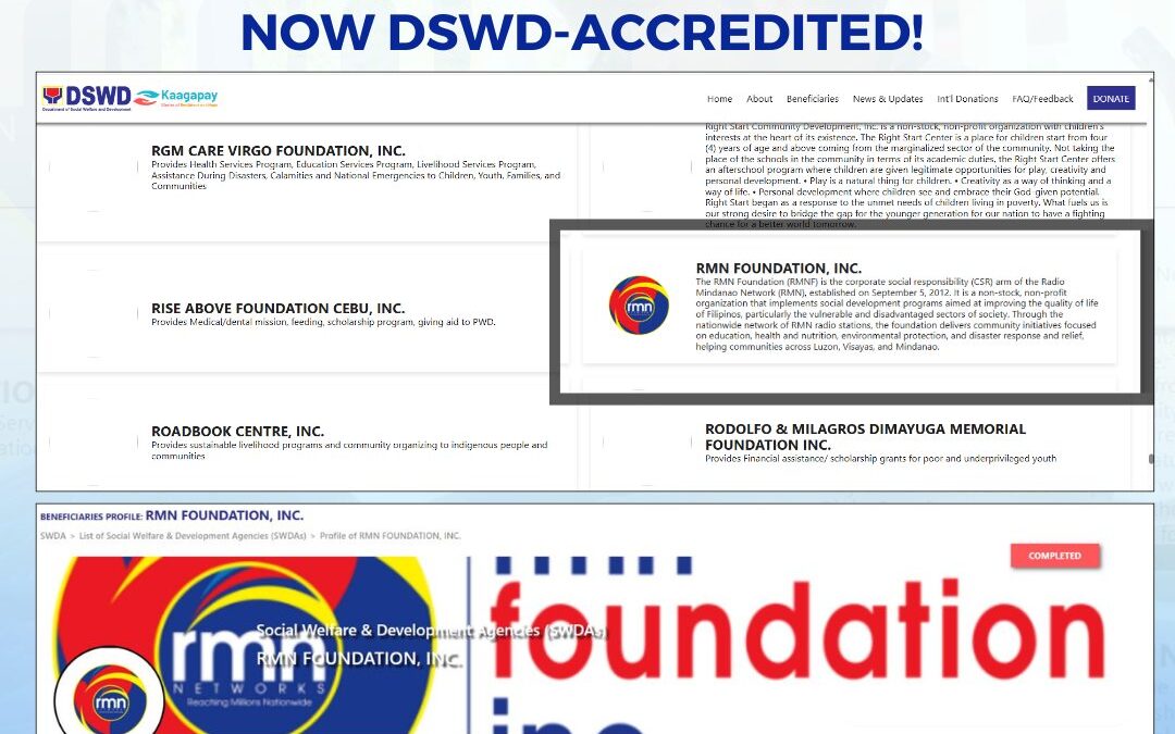 RMN Foundation goes LIVE on the DWSD Kaagapay Portal